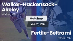 Matchup: Walker-Hackensack-Ak vs. Fertile-Beltrami  2018