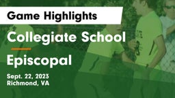 Collegiate School vs Episcopal  Game Highlights - Sept. 22, 2023