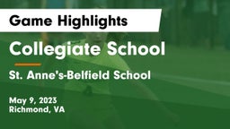 Collegiate School vs St. Anne's-Belfield School Game Highlights - May 9, 2023