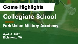 Collegiate School vs Fork Union Military Academy Game Highlights - April 6, 2022