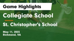Collegiate School vs St. Christopher's School Game Highlights - May 11, 2023