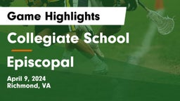 Collegiate School vs Episcopal  Game Highlights - April 9, 2024