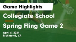Collegiate School vs Spring Fling Game 2 Game Highlights - April 6, 2024