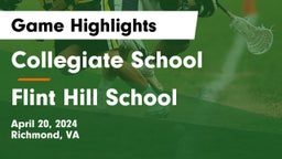 Collegiate School vs Flint Hill School Game Highlights - April 20, 2024