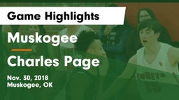 Muskogee  vs Charles Page  Game Highlights - Nov. 30, 2018