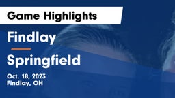 Findlay  vs Springfield  Game Highlights - Oct. 18, 2023