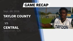 Recap: Taylor County  vs. Central  2016