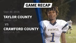 Recap: Taylor County  vs. Crawford County  2016