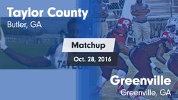 Matchup: Taylor County High vs. Greenville  2016