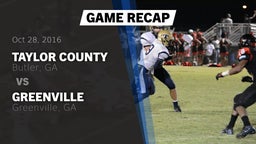 Recap: Taylor County  vs. Greenville  2016