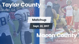 Matchup: Taylor County High vs. Macon County  2017