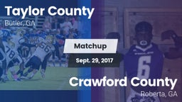 Matchup: Taylor County High vs. Crawford County  2017