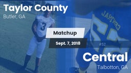 Matchup: Taylor County High vs. Central  2018