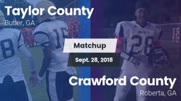 Matchup: Taylor County High vs. Crawford County  2018