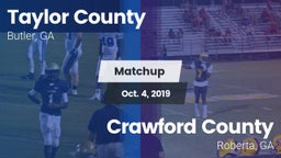 Matchup: Taylor County High vs. Crawford County  2019