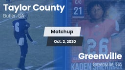 Matchup: Taylor County High vs. Greenville  2020