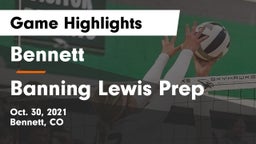 Bennett  vs Banning Lewis Prep Game Highlights - Oct. 30, 2021