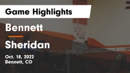 Bennett  vs Sheridan Game Highlights - Oct. 18, 2022