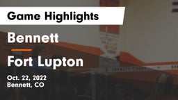 Bennett  vs Fort Lupton  Game Highlights - Oct. 22, 2022