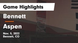 Bennett  vs Aspen  Game Highlights - Nov. 5, 2022