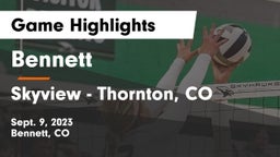 Bennett  vs Skyview  - Thornton, CO Game Highlights - Sept. 9, 2023