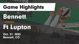 Bennett  vs Ft Lupton Game Highlights - Oct. 21, 2023