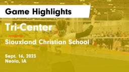 Tri-Center  vs Siouxland Christian School Game Highlights - Sept. 16, 2023