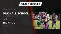 Recap: Oak Hall School vs. Munroe  2016
