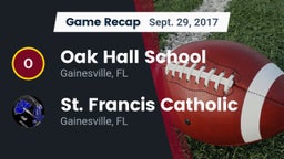 Recap: Oak Hall School vs. St. Francis Catholic  2017