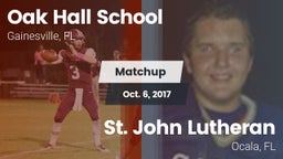 Matchup: Oak Hall  vs. St. John Lutheran  2017