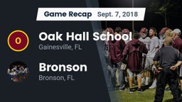 Recap: Oak Hall School vs. Bronson  2018