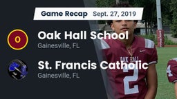 Recap: Oak Hall School vs. St. Francis Catholic  2019