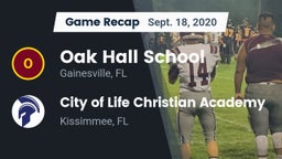 Recap: Oak Hall School vs. City of Life Christian Academy  2020