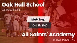 Matchup: Oak Hall  vs. All Saints' Academy  2020