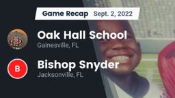 Recap: Oak Hall School vs. Bishop Snyder  2022