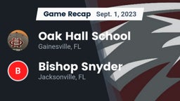 Recap: Oak Hall School vs. Bishop Snyder  2023