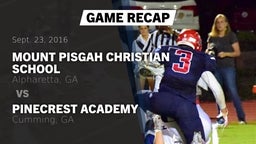 Recap: Mount Pisgah Christian School vs. Pinecrest Academy  2016