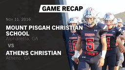 Recap: Mount Pisgah Christian School vs. Athens Christian  2016