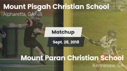 Matchup: Mount Pisgah vs. Mount Paran Christian School 2018