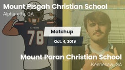 Matchup: Mount Pisgah vs. Mount Paran Christian School 2019