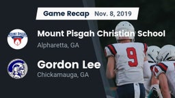 Recap: Mount Pisgah Christian School vs. Gordon Lee  2019