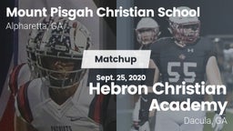Matchup: Mount Pisgah vs. Hebron Christian Academy  2020