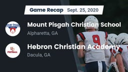 Recap: Mount Pisgah Christian School vs. Hebron Christian Academy  2020
