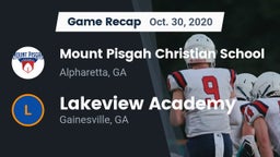 Recap: Mount Pisgah Christian School vs. Lakeview Academy  2020