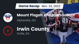 Recap: Mount Pisgah Christian School vs. Irwin County  2022