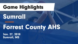 Sumrall  vs Forrest County AHS Game Highlights - Jan. 27, 2018