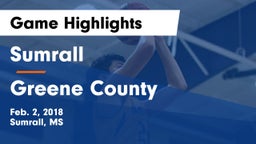 Sumrall  vs Greene County Game Highlights - Feb. 2, 2018