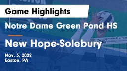 Notre Dame Green Pond HS vs New Hope-Solebury  Game Highlights - Nov. 3, 2022