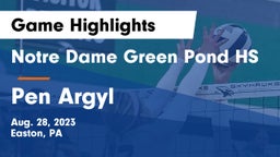 Notre Dame Green Pond HS vs Pen Argyl  Game Highlights - Aug. 28, 2023