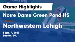 Notre Dame Green Pond HS vs Northwestern Lehigh  Game Highlights - Sept. 7, 2023